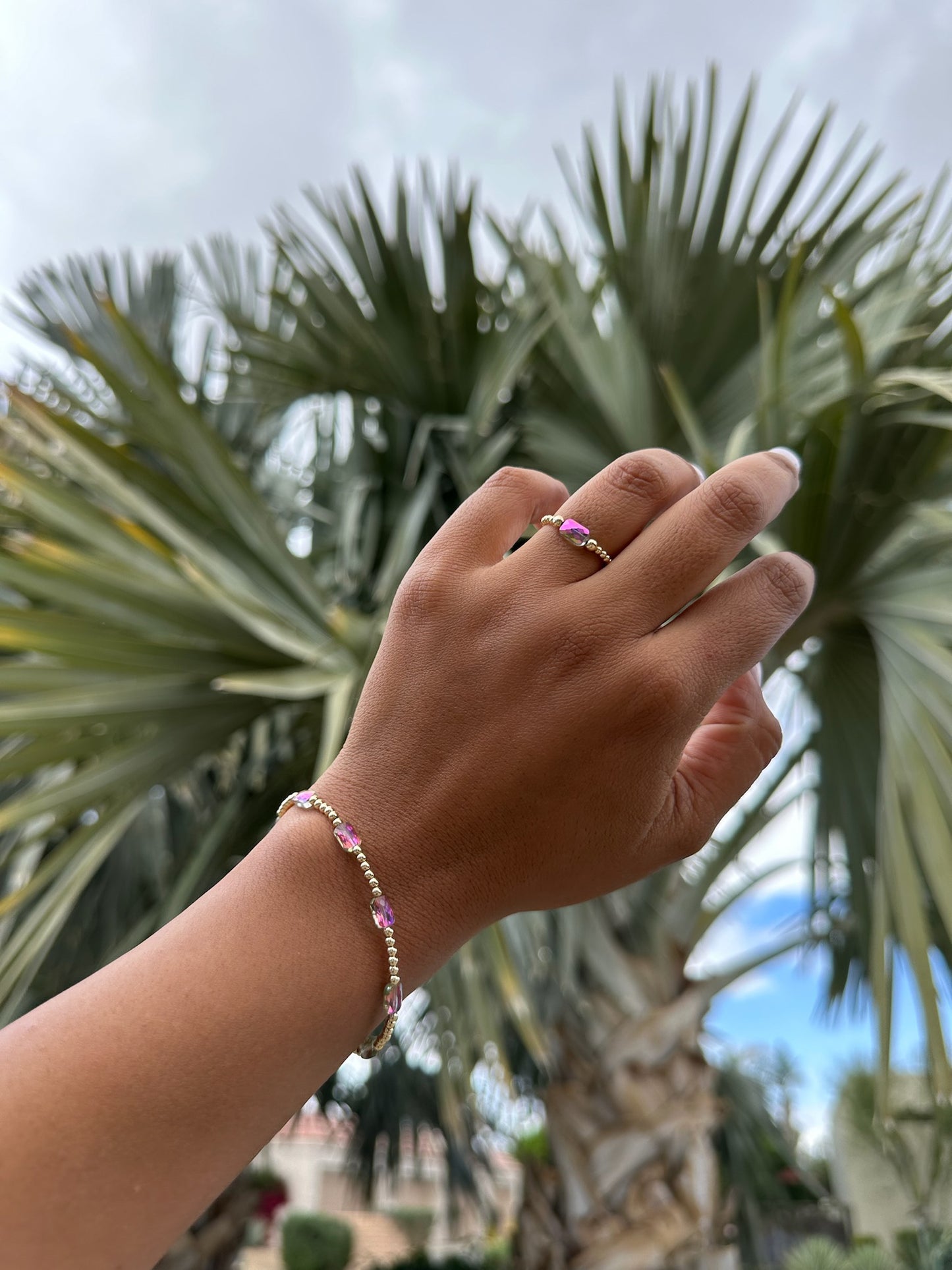 Aurora ring and bracelet