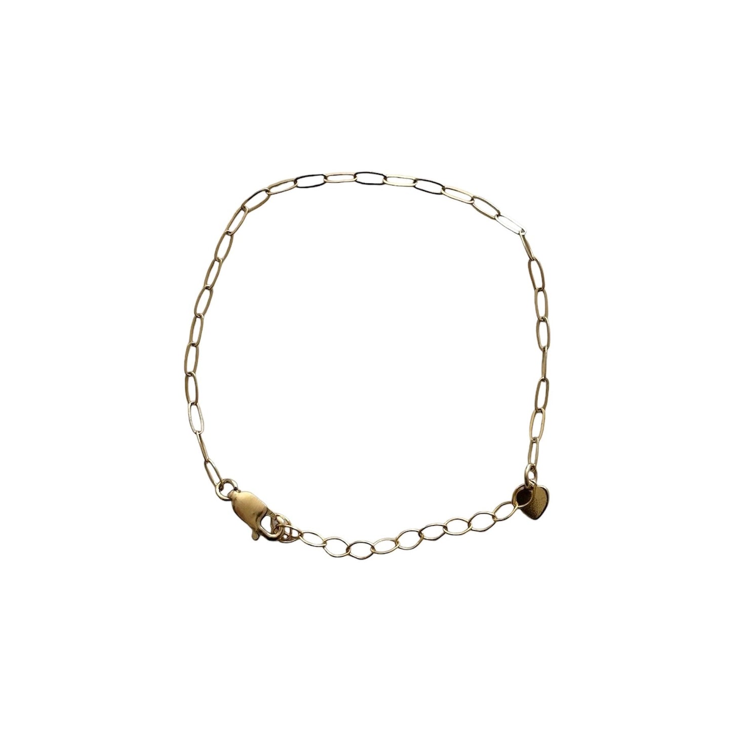 dainty gold filled paperclip bracelet