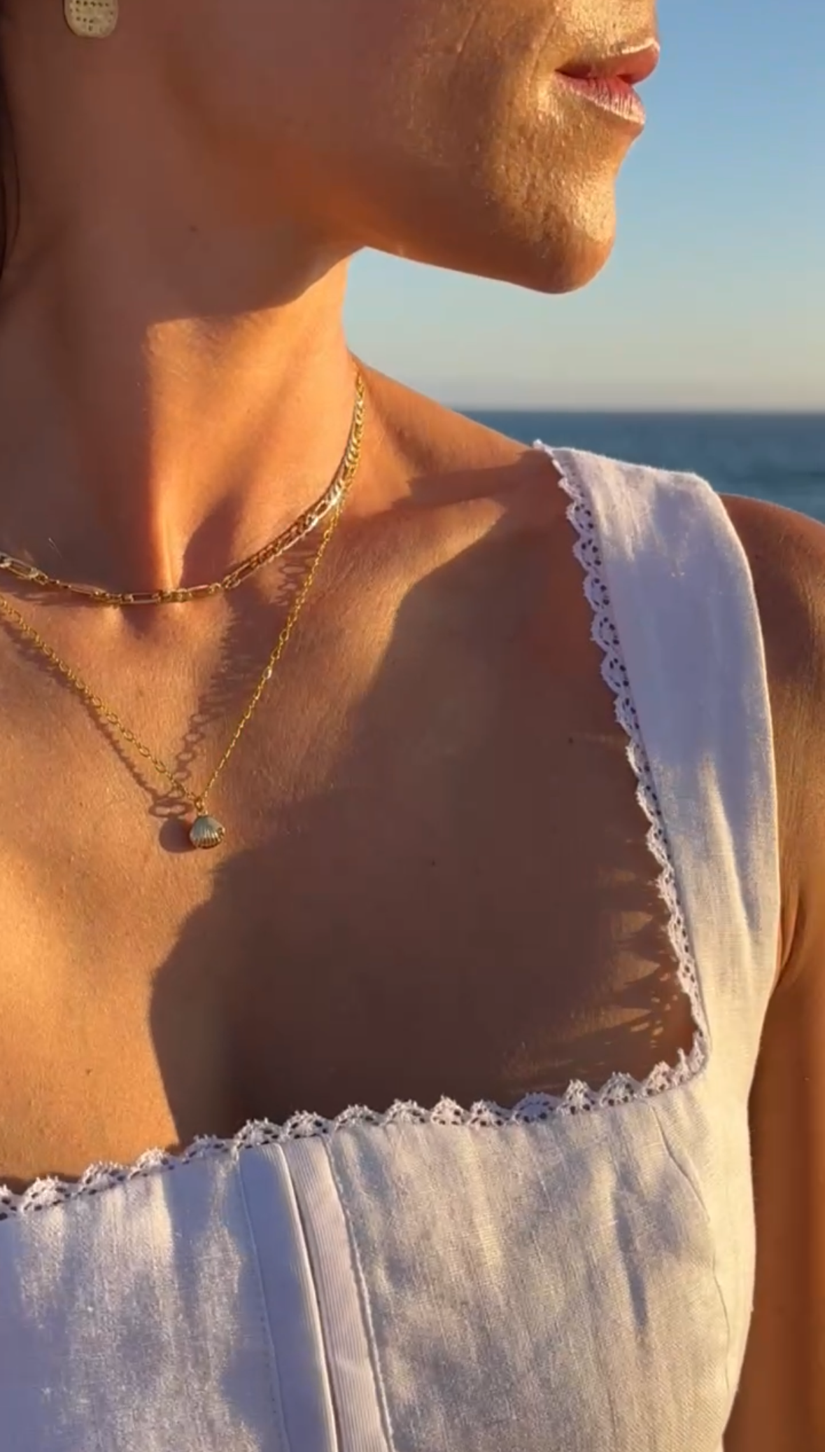cove neckalce on model