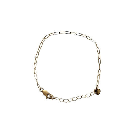 dainty gold filled paperclip bracelet 