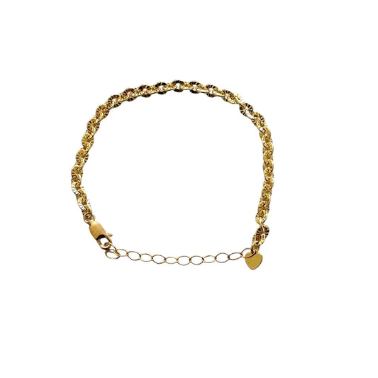 chunky gold overlay circle chain bracelet