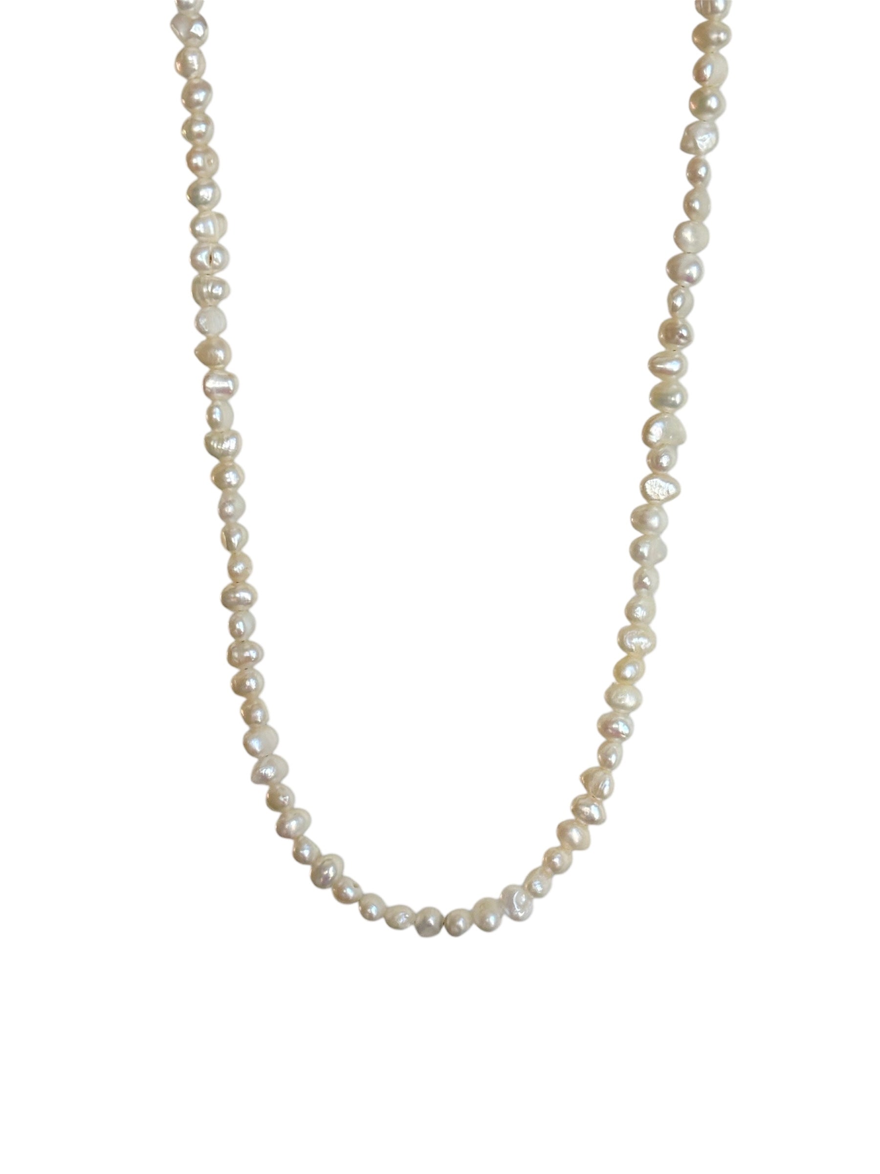 hand beaded freshwater pearl necklace