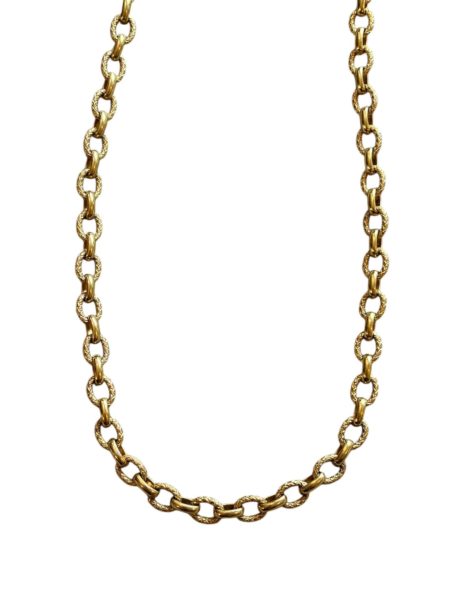 Capri Chunky chain with texture- gold overlay